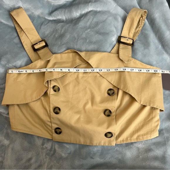 NWT Eva Franco Trench Buttoned Blouse 16W US/20W UK Khacki Anthropologie Plus - Picture 11 of 14